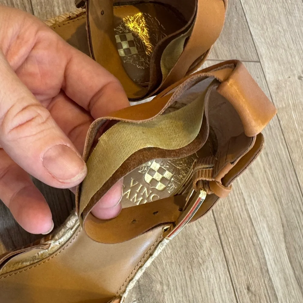 Vince Camuto Women's Tan Wedge Espadrille Sandals Never Worn 7.5 - Picture 6 of 7